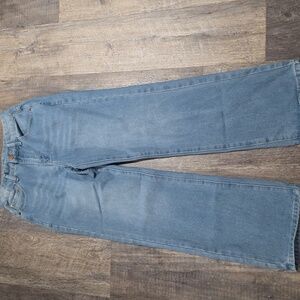 NVFelix Jeans Womens Small Light Wash Wide Leg Baggy Relaxed Fit Y2K "NEW YORK"